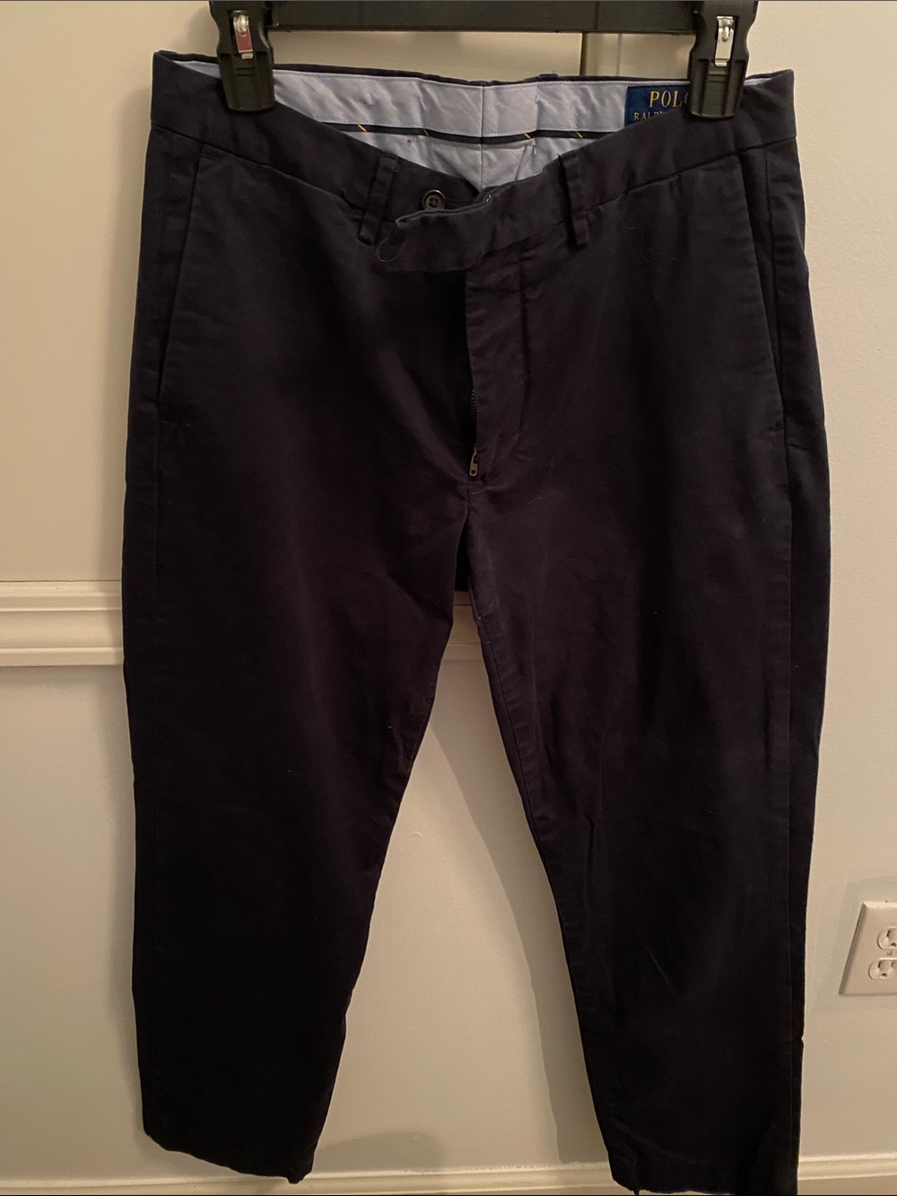 Polo by Ralph Lauren Navy Cotton Chinos - Classic Straight Fit